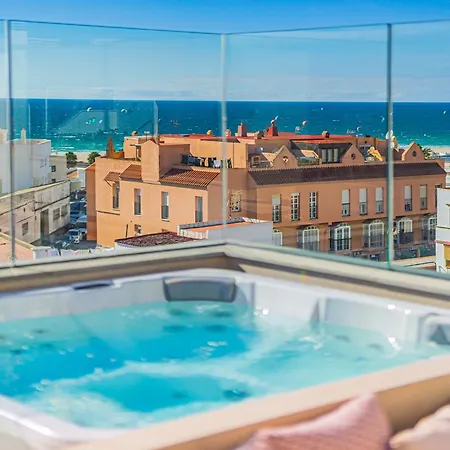 Atico Superior Con Terraza Vistas Jacuzzi Y Wifi - Poniente Penthouse * Tarifa